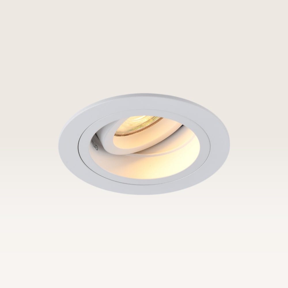 Inbouwspot Orano bianco - Diameter 92mm - Rond - GU10-fitting - IP20 voor binnen - Wit - Met doorlus