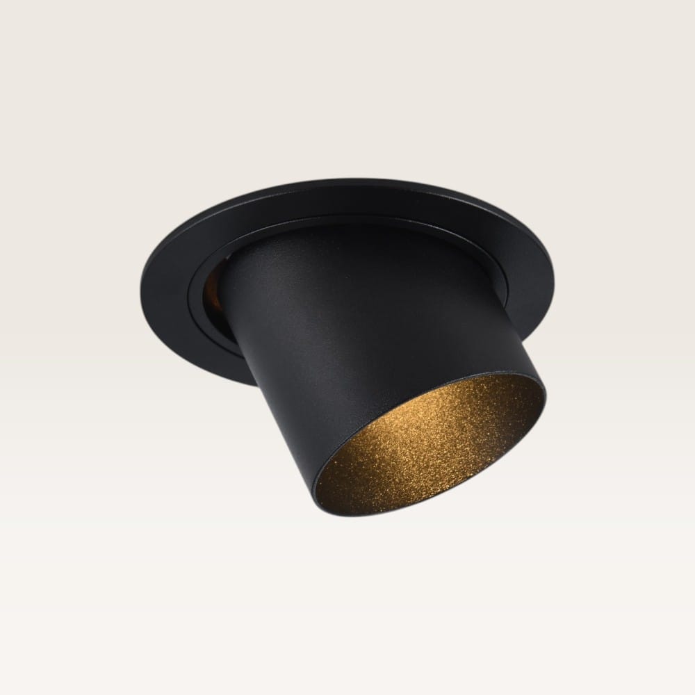 Inbouwspot Gavira nero l - Diameter 92mm - GU10-fitting - IP20 voor binnen - Zwart - Met doorlusbedr