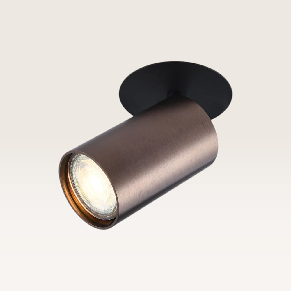 Plafondspot Carden bronzo scuro - Diameter 56mm - Cilinder - GU10-fitting - IP20 voor binnen - Brons