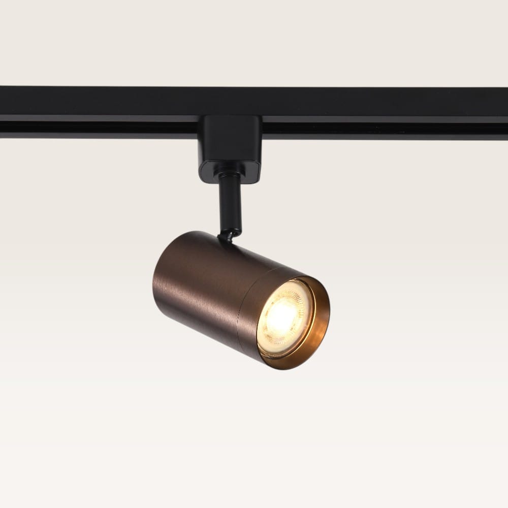 Railspot Beloria bronzo scuro - GU10-fitting - Ontworpen voor 1-fase railsysteem - Brons - IP20 voor