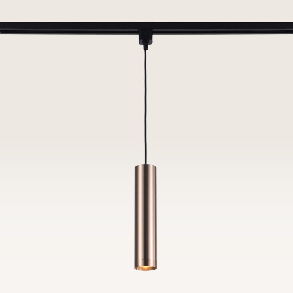 Hangspot Belano caramello m - GU10-fitting - Ontworpen voor 1-fase railsysteem - Bruin - Railspot - 