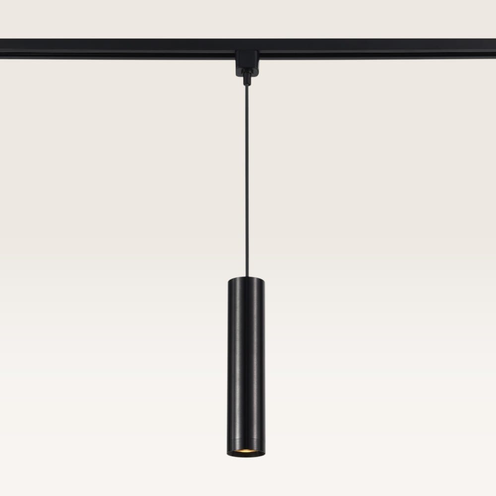 Hangspot Belano notte nera m - GU10-fitting - Ontworpen voor 1-fase railsysteem - Zwart - Railspot -