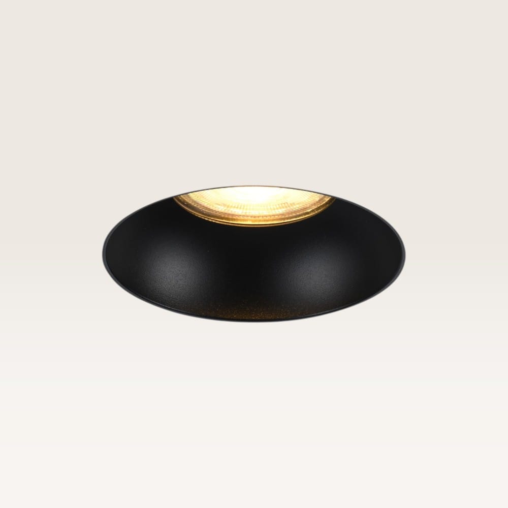 Trimless Inbouwspot Junaro nero - Inbouwdiepte 40mm - GU10-fitting - IP20 voor binnen - Zwart - Met 