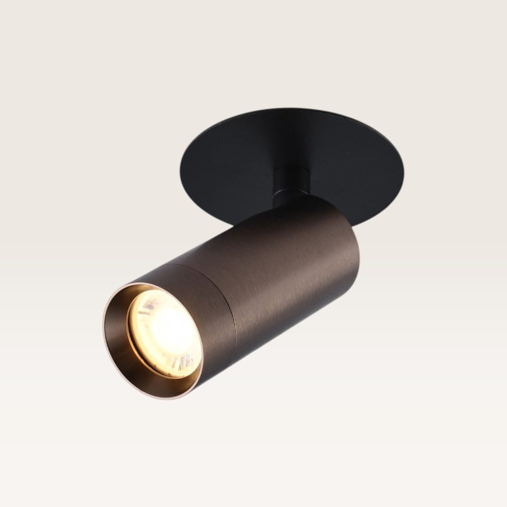 Inbouwspot Mavion nero bronzo - Mini GU10 (MR11) - Spotlight - Zwevend licht - IP20 voor binnen - Zw