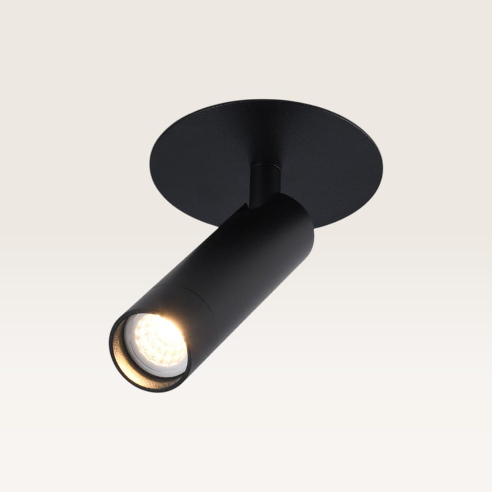 Inbouwspot Mavion nero - GU10-fitting - Spotlight - Zwevend licht - IP20 voor binnen - Zwart - Met d