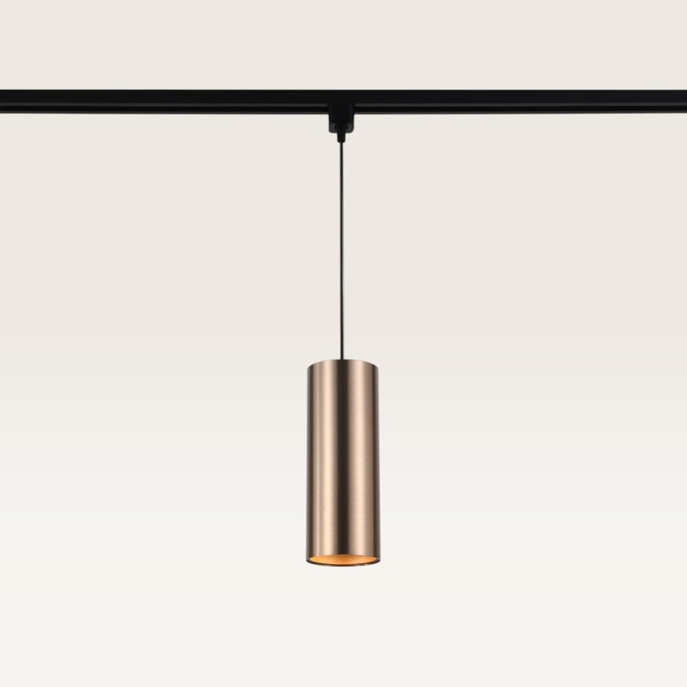 Hangspot Belano caramello l - GU10-fitting - Ontworpen voor 1-fase railsysteem - Bruin - Railspot - 