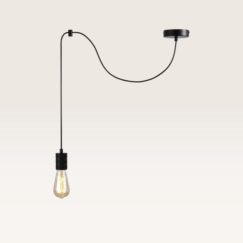 Hanglamp Lorena nero - E27-fitting - Minimalistisch design - Licht dat lijkt te zweven - IP20 voor b