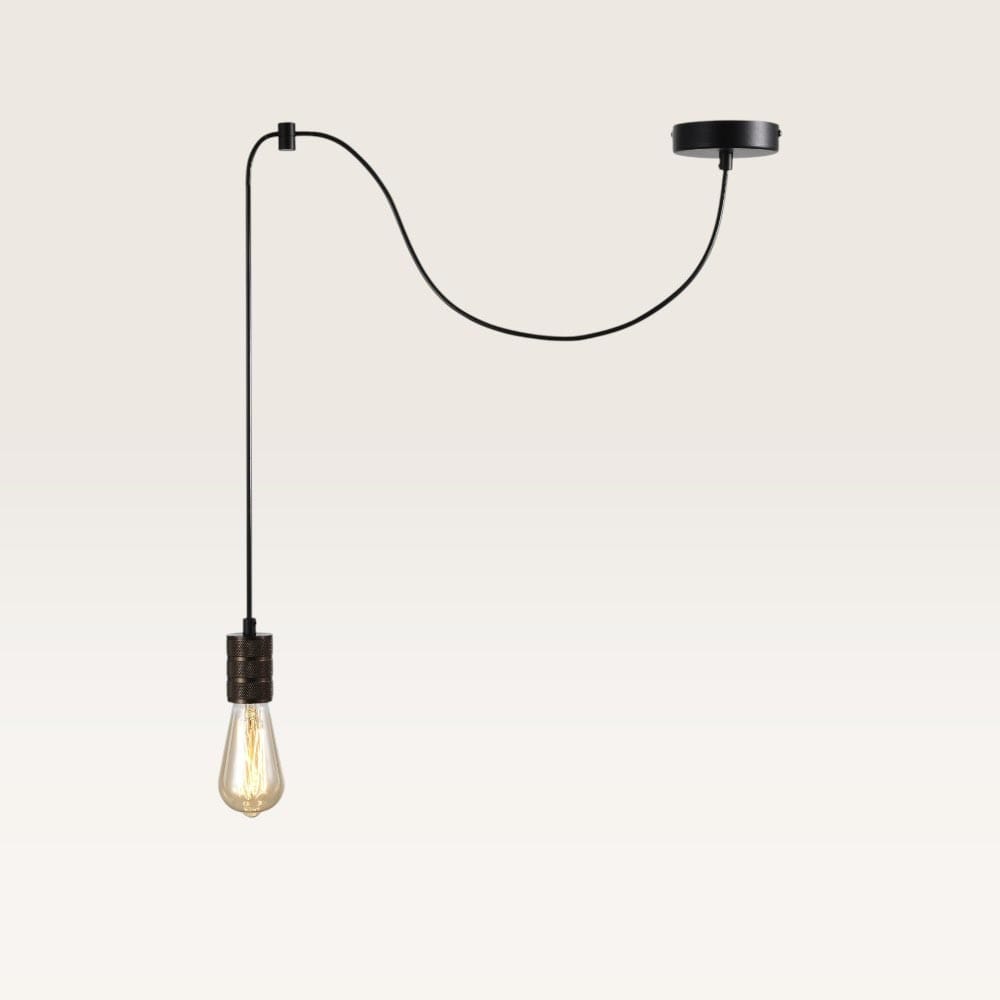 Hanglamp Lorena bronzo - E27-fitting - Minimalistisch design - Licht dat lijkt te zweven - IP20 voor