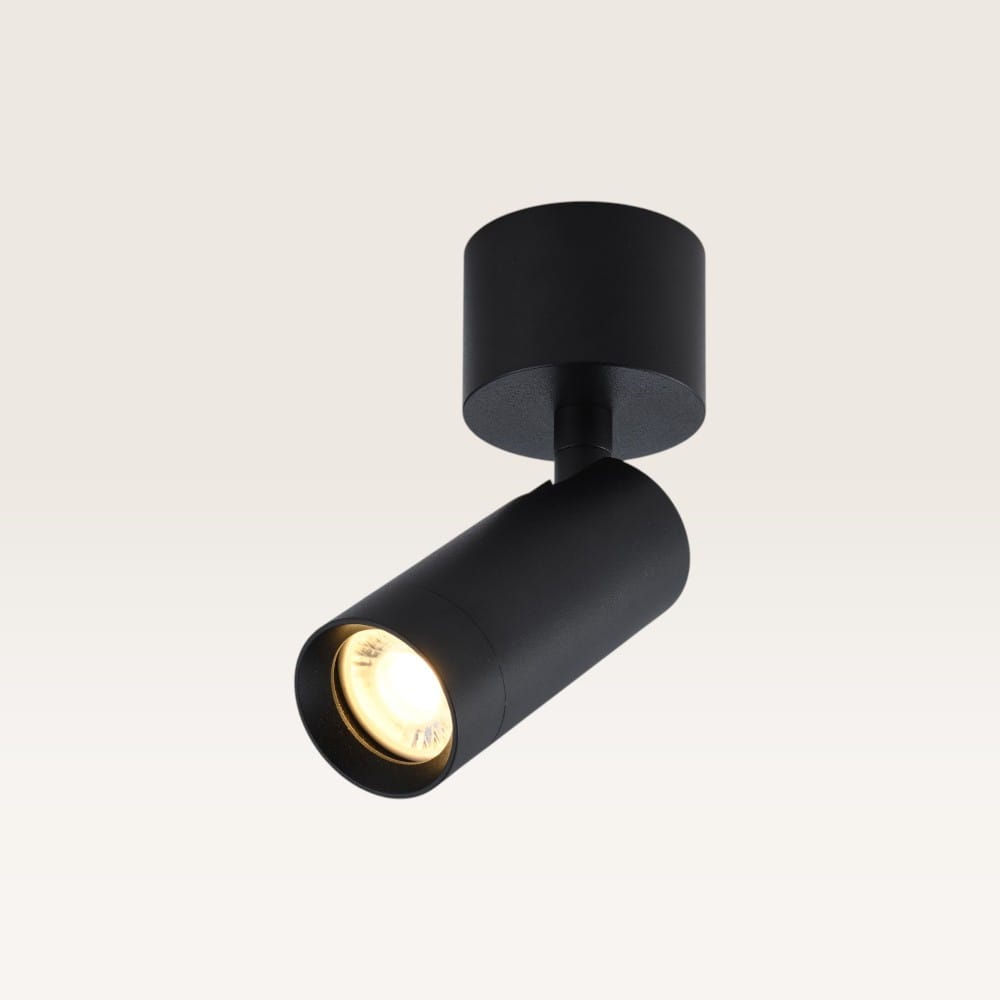 Plafondlamp Carina nero - Zwarte spot voor binnen, perfect als accentverlichting - Excl. Lichtbron -