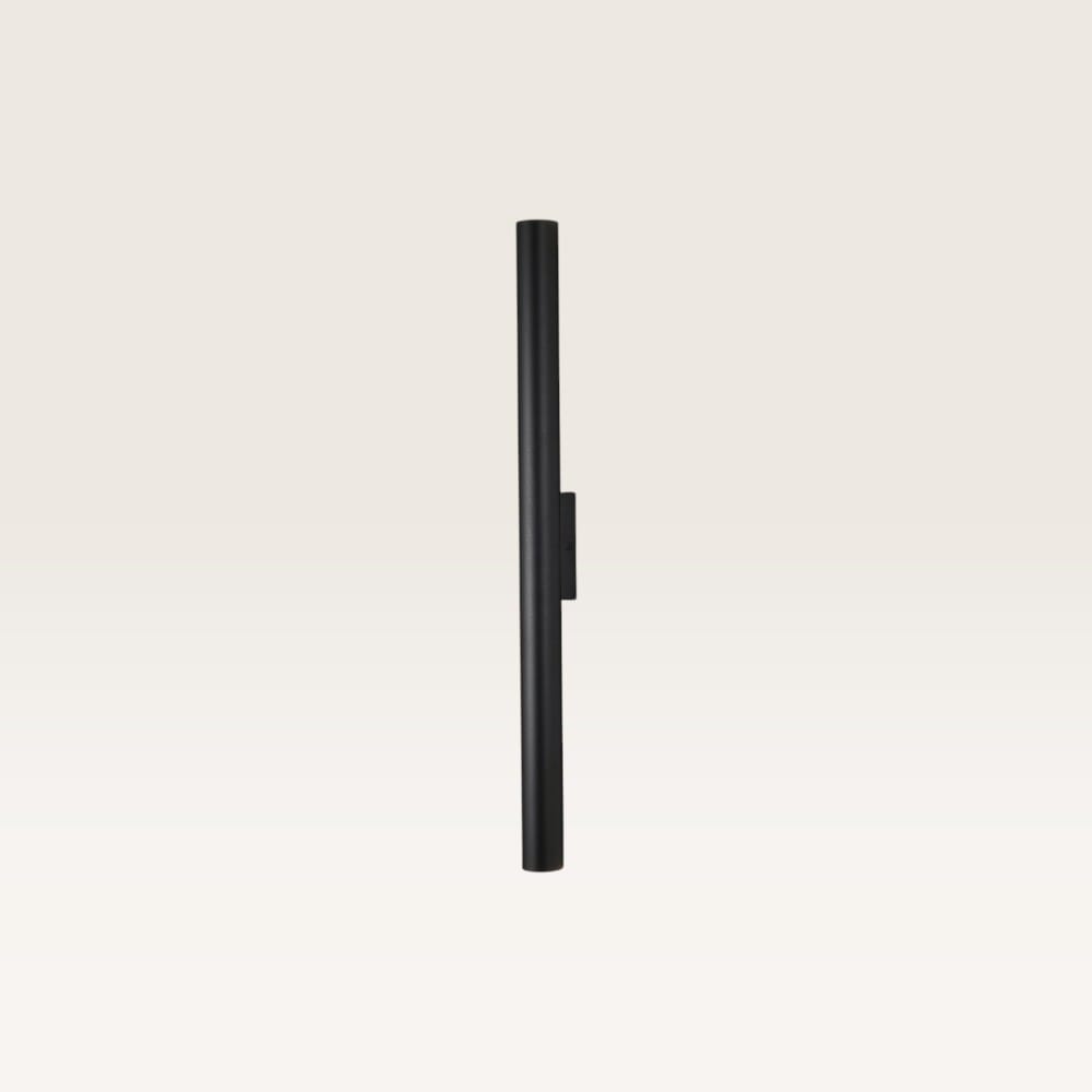 Wandlamp Brenzo nero l - Zwarte lichtstaaf met een minimalistisch design voor binnen - Excl. Lichtbr