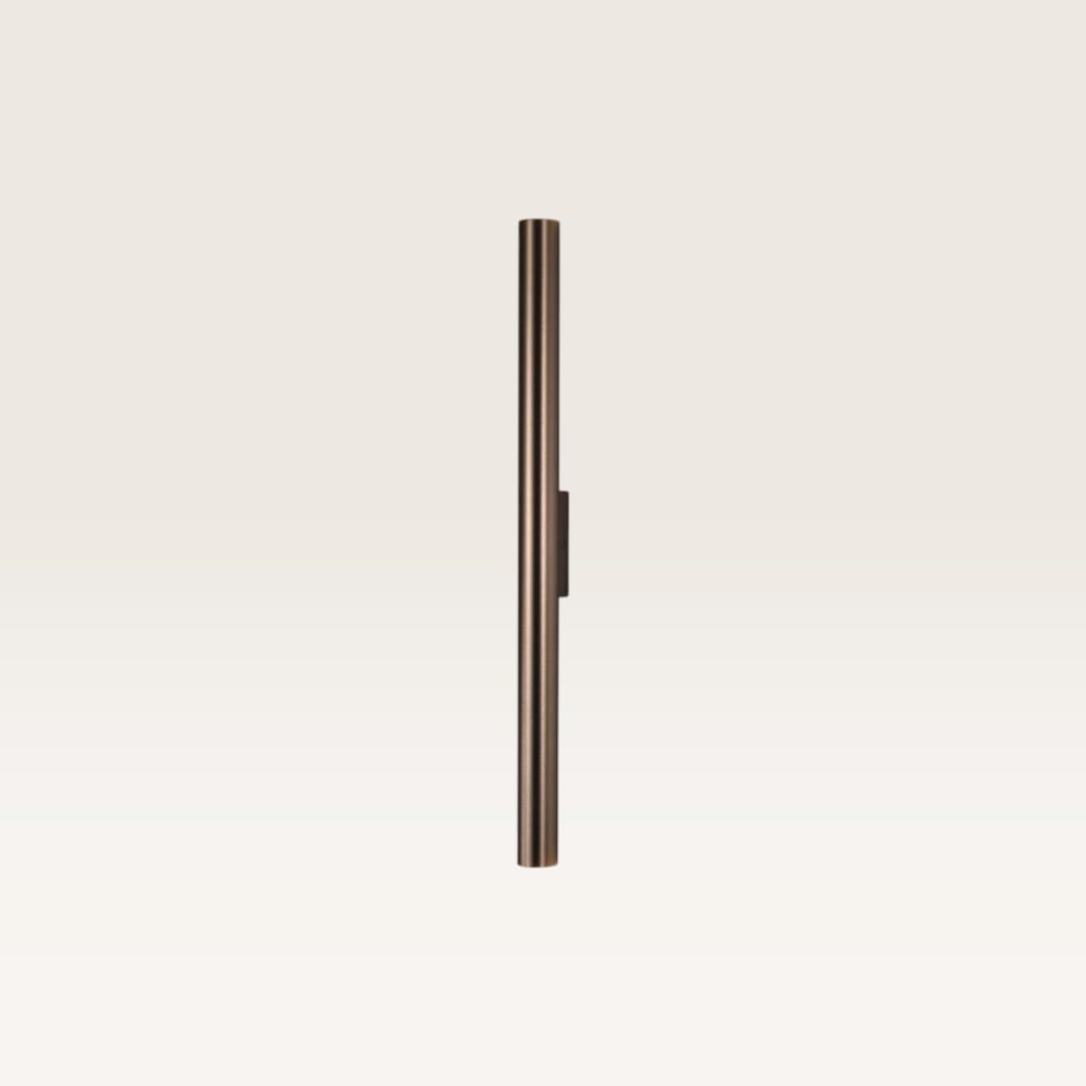 Wandlamp Brenzo bronzo l - Bronzen lichtstaaf met een minimalistisch design voor binnen - Excl. Lich