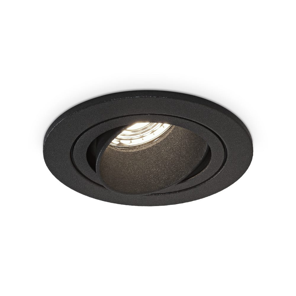 Philadelphia LED inbouwspot Dimbaar Incl. GU10 2700K 4 Watt Zwart Kantelbaar IP20 voor binnen Rond