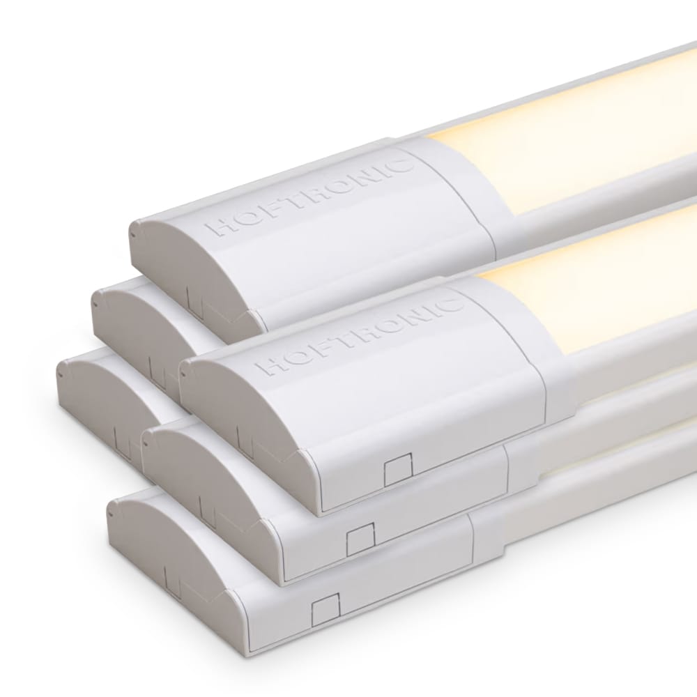 Set van 6 LED batten 60cm - 2520 lumen 18 Watt (140lm/W) - 3000K Warm Wit - Flikkervrij - IP20 voor 