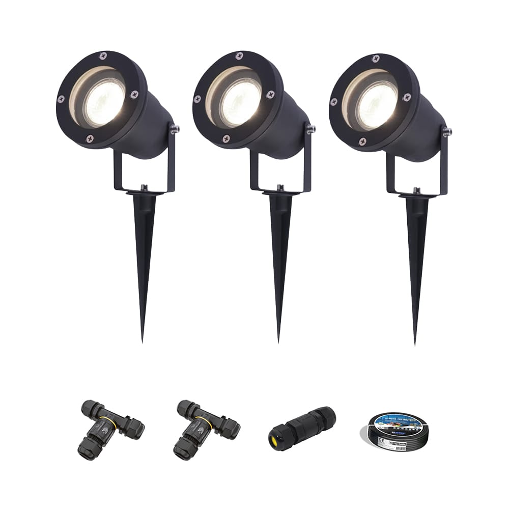 Set van 3 Sydney LED prikspots - Dimbaar - Kantelbaar - GU10 4 Watt 345 Lumen - 4000K neutraal wit -