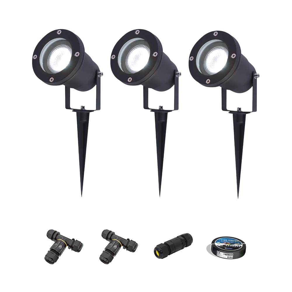 Set van 3 Sydney LED prikspots - Dimbaar - Kantelbaar - GU10 4 Watt 345 Lumen - 6500K daglicht wit -
