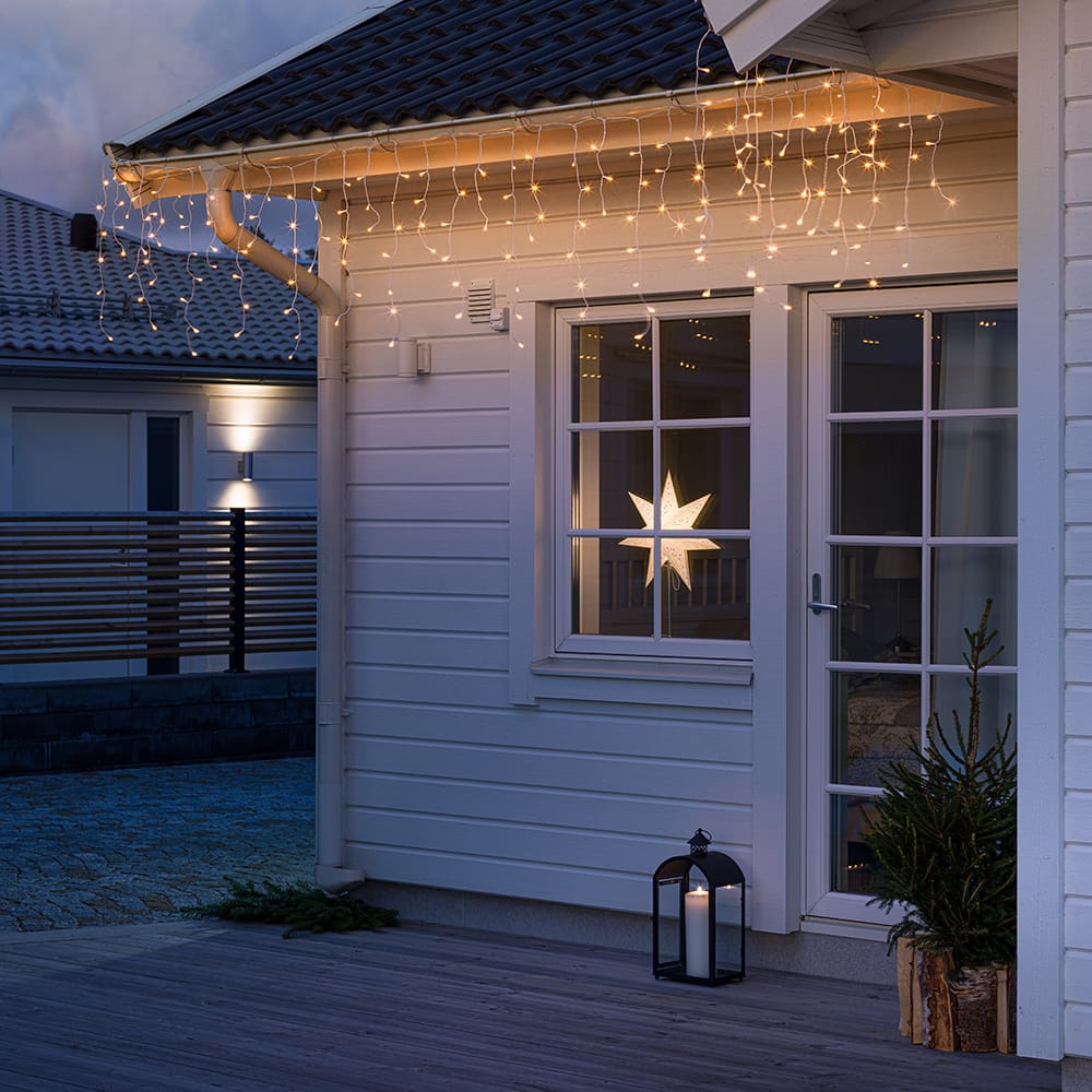 Lichtgordijn voor buiten - 200 LEDs - Warm wit - 5 meter - Kerstverlichting afbeelding