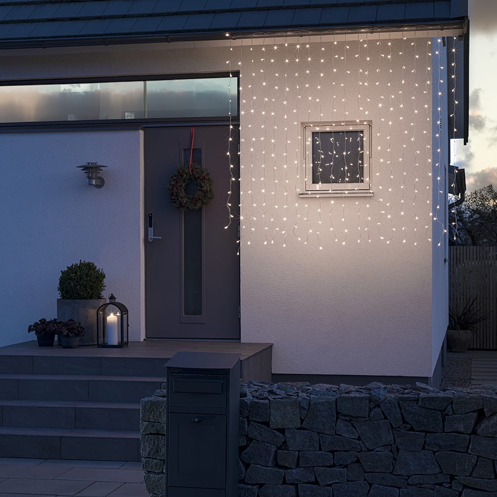 Buiten ijspegel verlichting warm wit - 320 ijspegels - 2 meter afbeelding