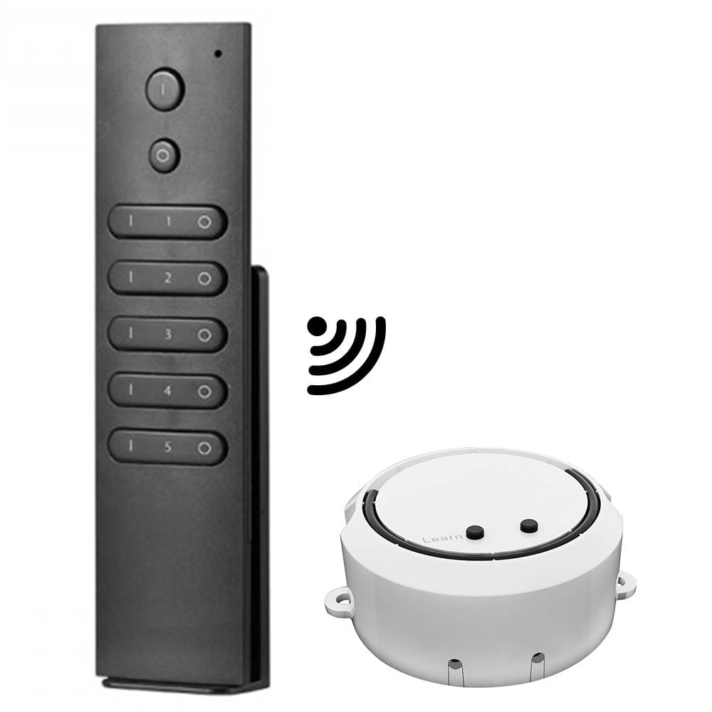 LED Dimmer set - Draadloos - Incl. 5-kanaals zwarte afstandsbediening - Smart memory - Maximaal 100 Watt afbeelding