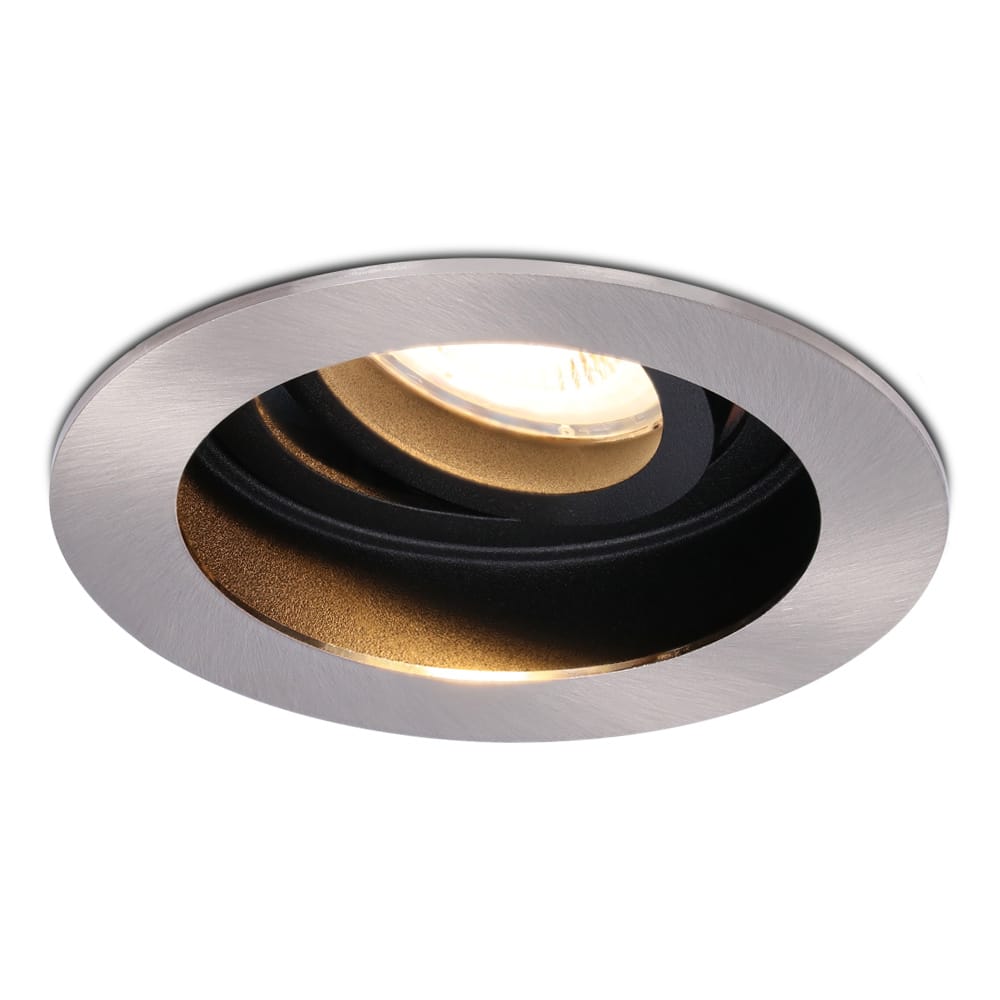 Mesa LED inbouwspot - GU10 4 Watt 345 lumen - 2700K Warm wit - Dimbaar - verzonken - Rond - Kantelbaar - IP20 Voor binnen - RVS afbeelding 1