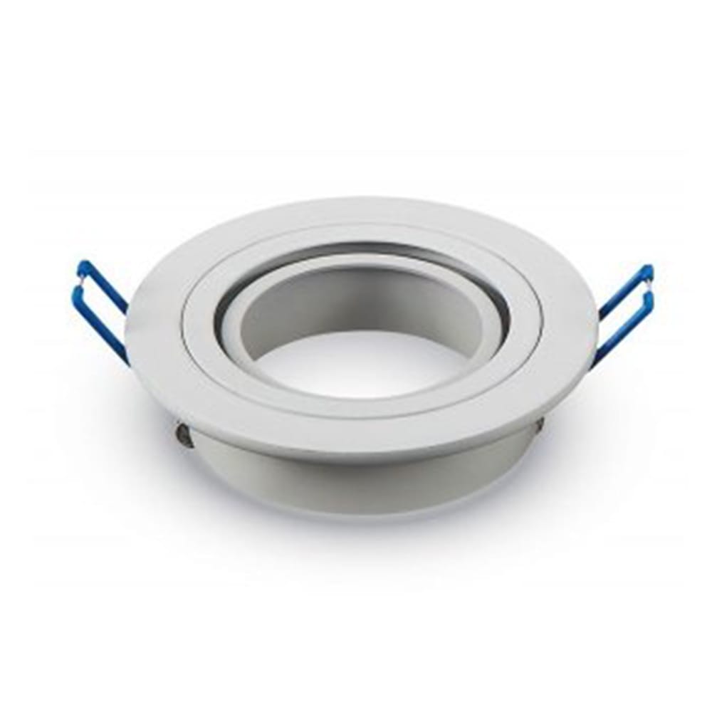 Pittsburg LED Inbouwspot - Kantelbaar armatuur - Diameter 90mm - GU10 Fitting incl. lamphouder - Rond - IP20 voor binnen - Wit afbeelding