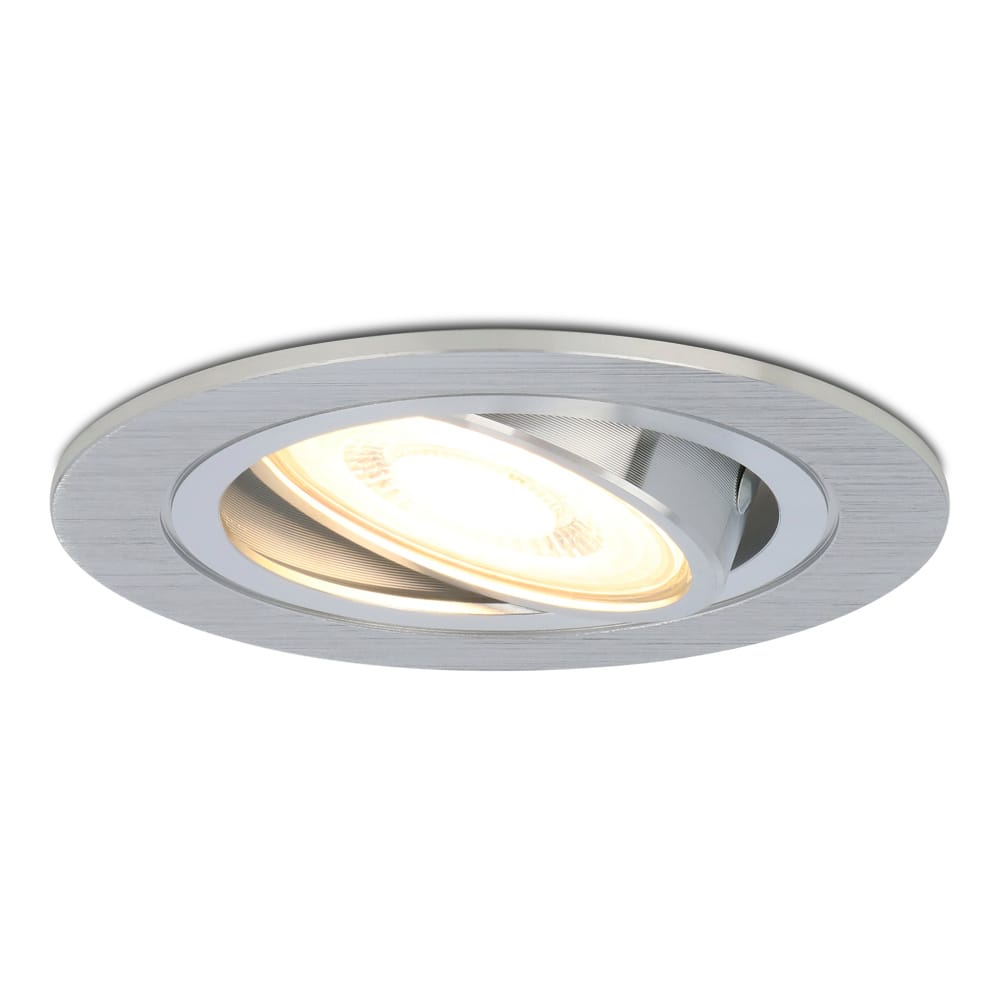 Chandler LED inbouwspot GU10 4 Watt 345 lumen 2700K Warm wit Dimbaar Rond Kantelbaar IP20 Voor binnen RVS
