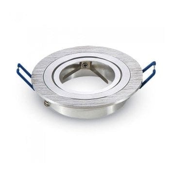 Chandler LED Inbouwspot - Kantelbaar armatuur - Diameter 90mm - GU10 Fitting incl. lamphouder - Rond - IP20 voor binnen - RVS afbeelding