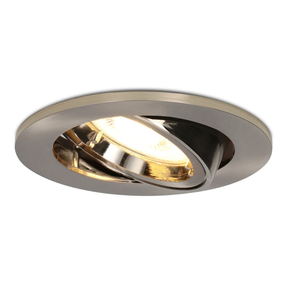 Lublin LED inbouwspot 4 Watt 345 lumen 2700K Warm wit GU10 Dimbaar Rond Kantelbaar IP20 Voor binnen RVS