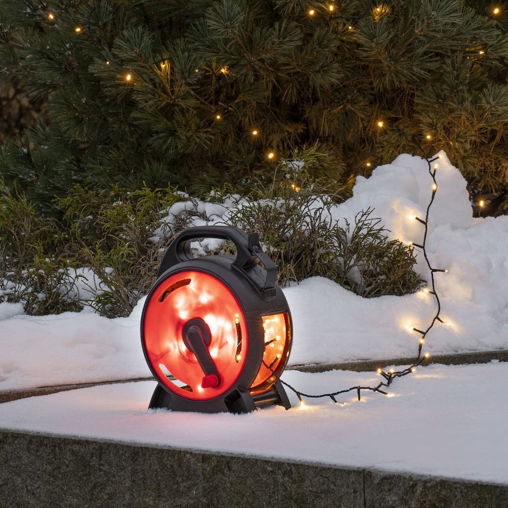 Lichtsnoer op kabelhaspel voor buiten - 150 LEDs - 10 meter - Kerstverlichting afbeelding