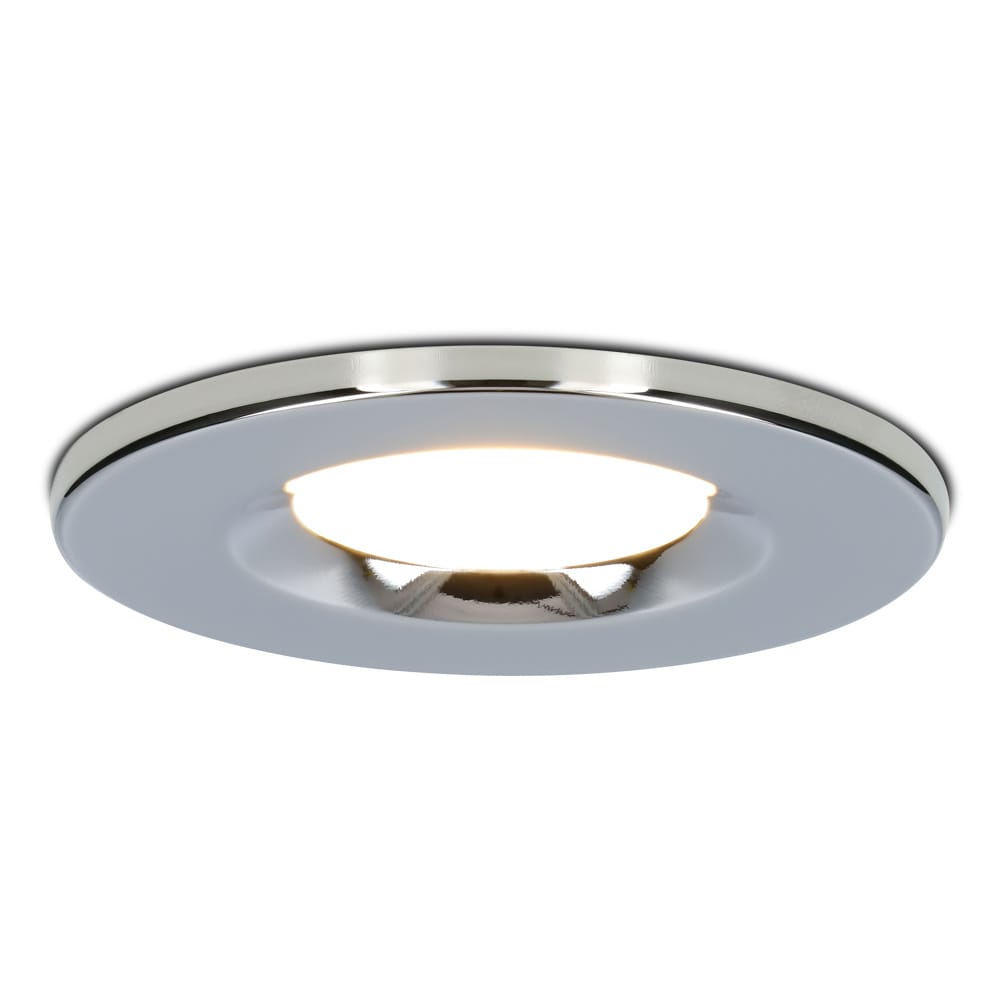 Venezia LED inbouwspot - 6 Watt 650 lumen - 2700K warm wit - Dimbaar - Rond - IP65 waterdicht - Chroom - Voor binnen, buiten en badkamer afbeelding