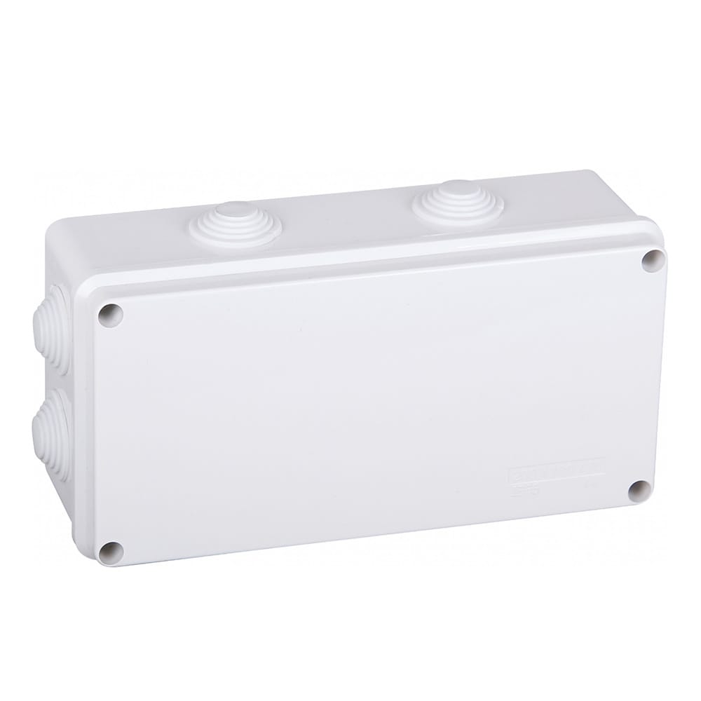 Lasdoos - IP65 Waterdicht - 8 Flexibele ingangen - 200x100x70 mm - Voor binnen en buitengebruik - Wit afbeelding