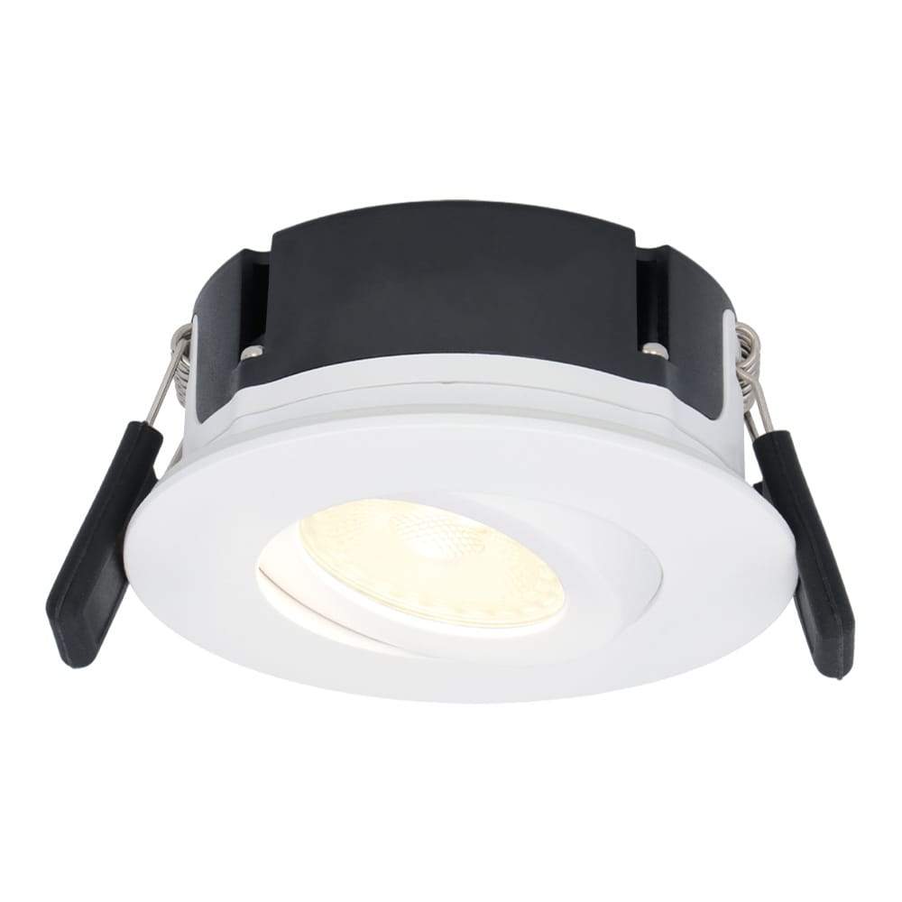 Napels LED inbouwspot Extra Plat (39mm) 360° Kantelbaar 8 Watt 570 Lumen Dimbaar IP65 Waterdicht voor Badkamer, binnen en buiten Wit