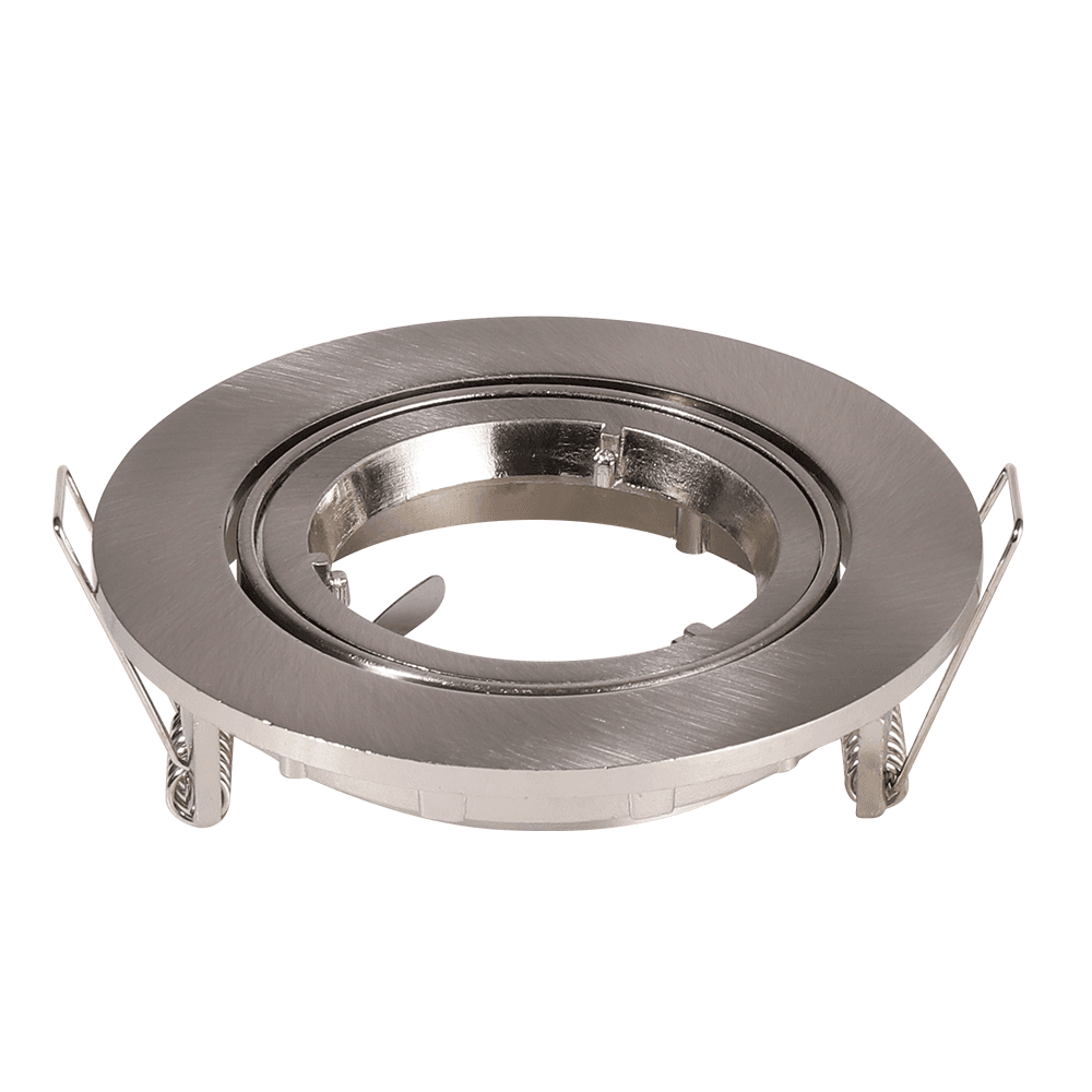 Lublin LED Inbouwspot Kantelbaar armatuur Diameter 93mm GU10 Fitting incl. lamphouder Rond IP20 voor binnen RVS
