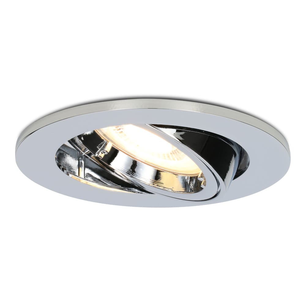 Maya LED inbouwspot - 4 Watt 345 lumen - 2700K Warm wit - GU10 - Dimbaar - Rond - Kantelbaar - IP20 voor binnen - Chroom afbeelding