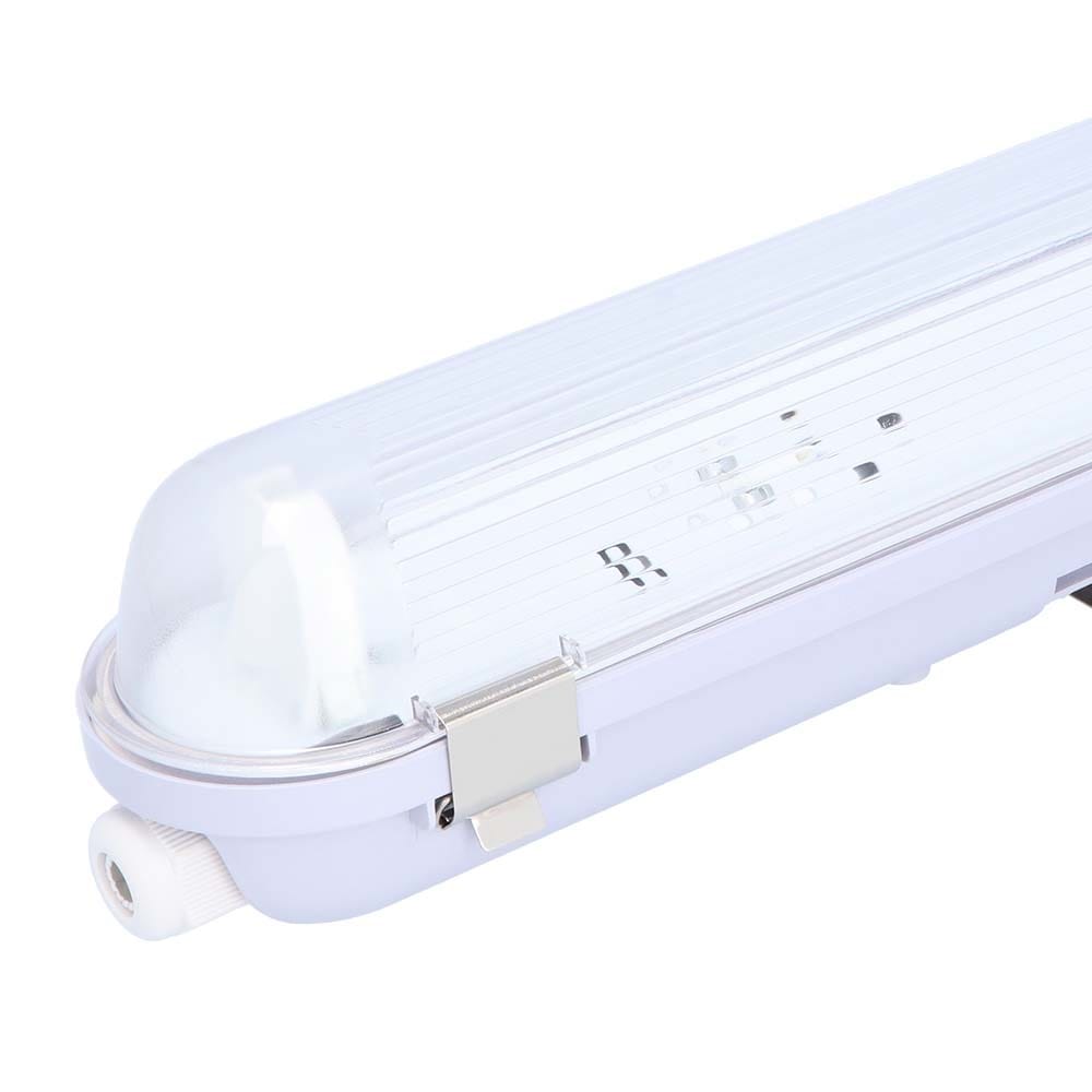 LED TL armatuur 60 cm enkel - Koppelbaar - Geschikt voor T8 (G13) buizen - IP65 waterdicht - T8 Fitting G13 - RVS clips afbeelding