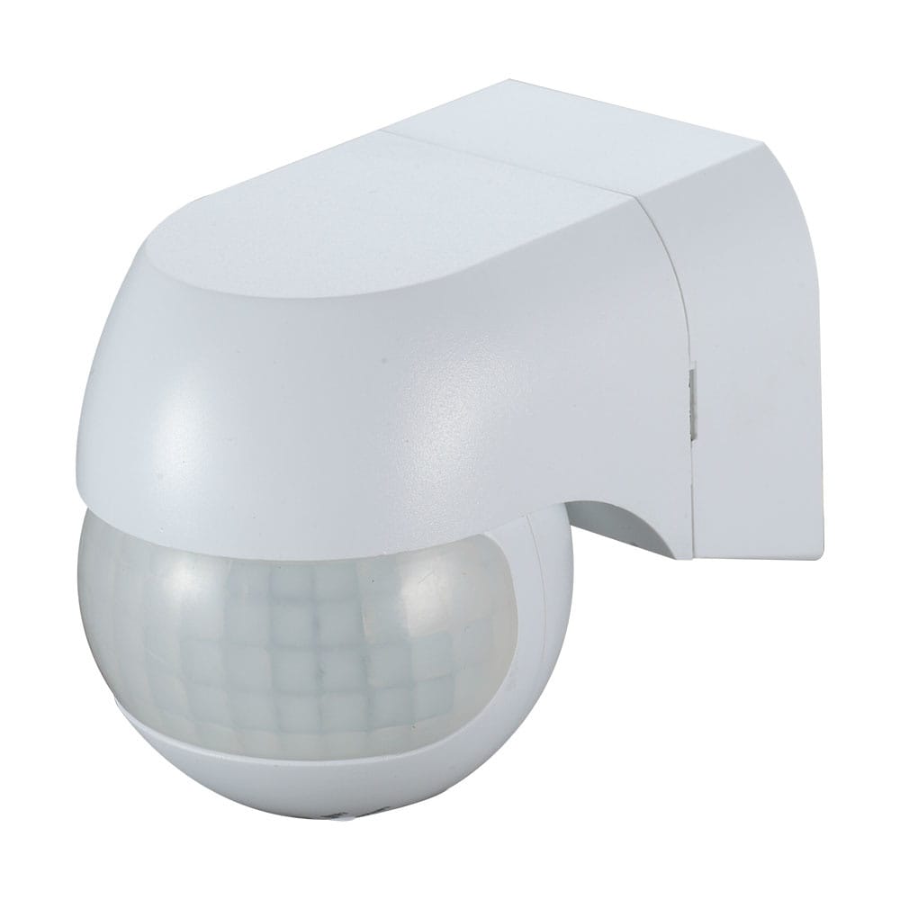 PIR bewegingssensor met schemerschakelaar - 180° - Opbouw - 12 meter bereik - Maximaal 400 Watt - IP44 waterdicht - Wit afbeelding