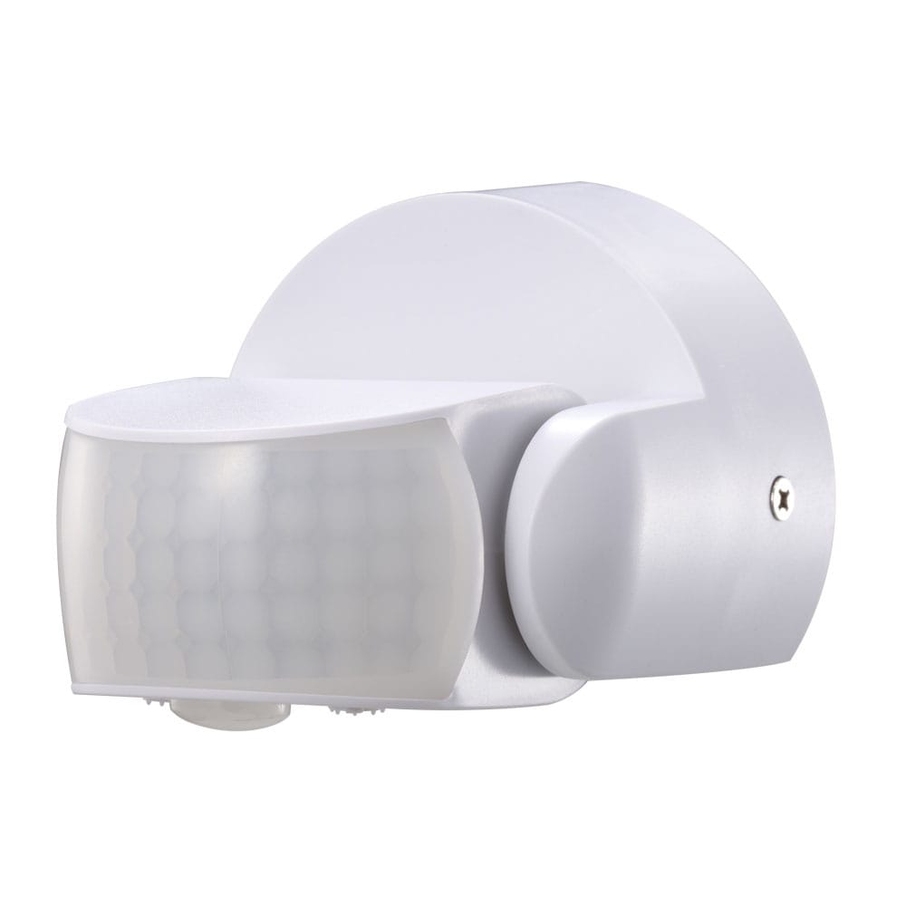 PIR bewegingssensor met schemerschakelaar - 180° - Opbouw - 12 meter bereik - Maximaal 600 Watt - IP65 waterdicht - Wit afbeelding 1
