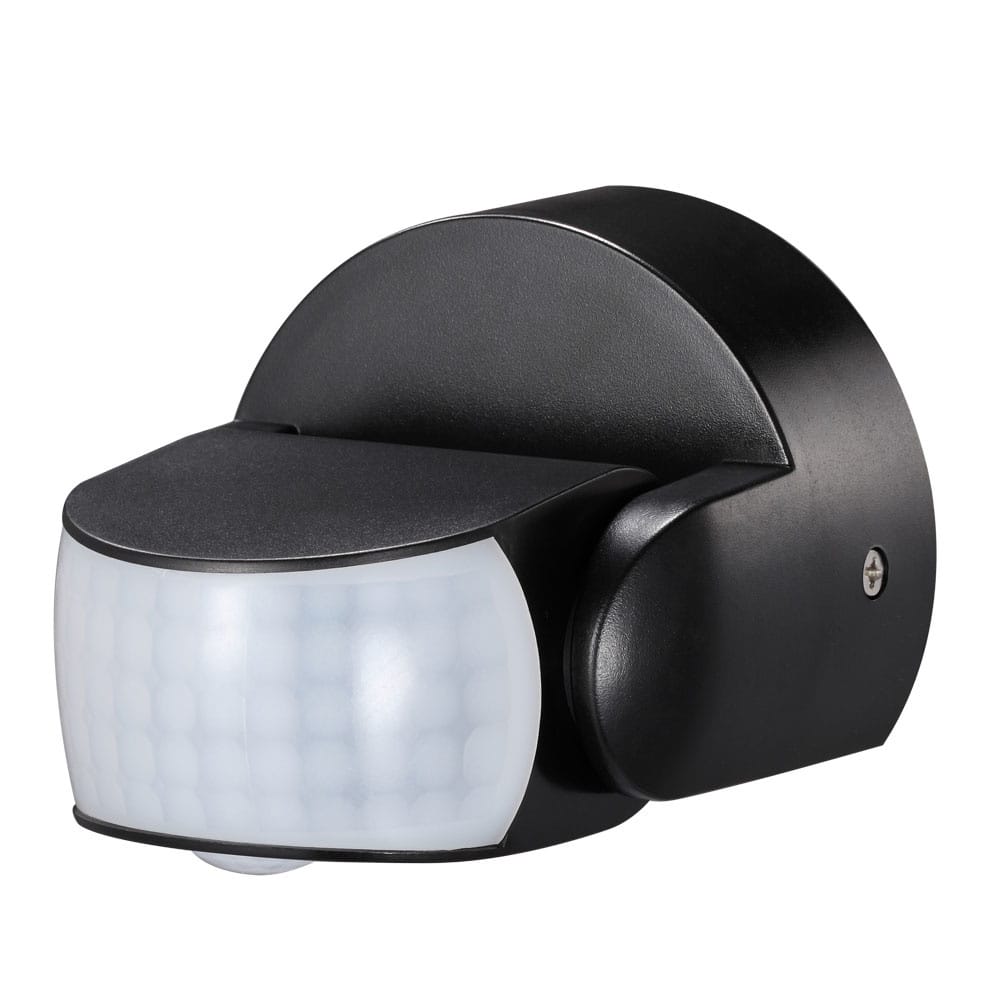 PIR bewegingssensor met schemerschakelaar - 180° - Opbouw - 12 meter bereik - Maximaal 600 Watt - IP65 waterdicht - Zwart afbeelding
