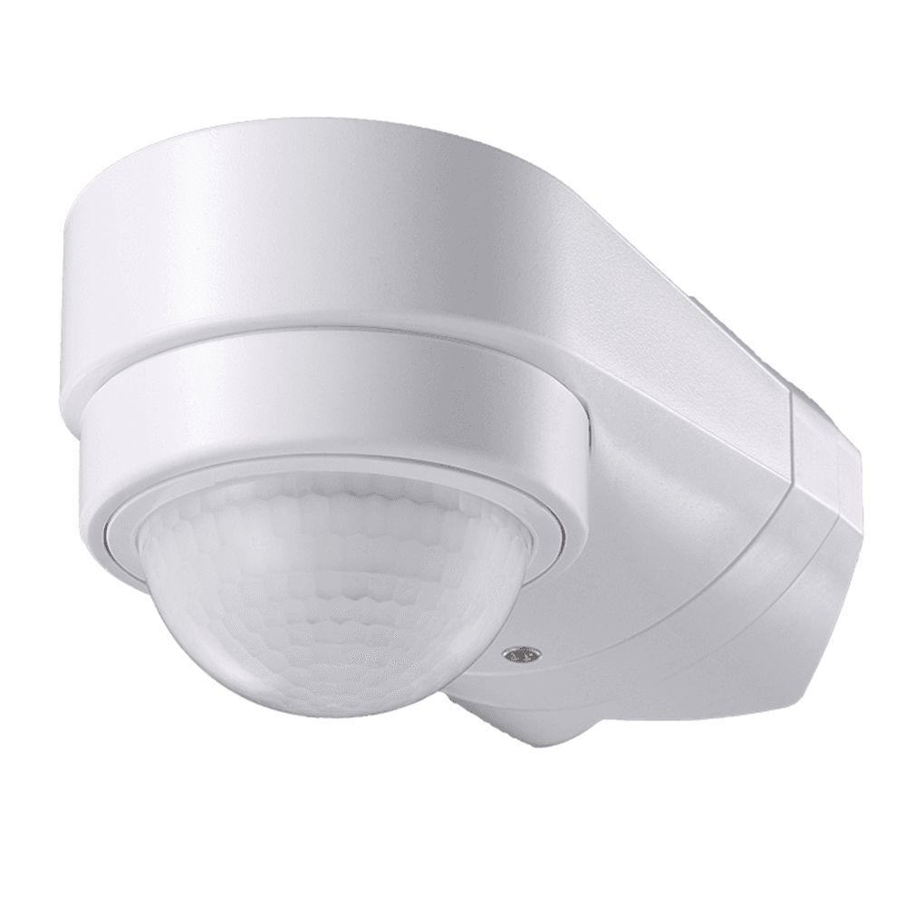 PIR bewegingssensor met schemerschakelaar - 240° - Opbouw - 10 meter bereik - Maximaal 600 Watt - IP65 waterdicht - Wit afbeelding