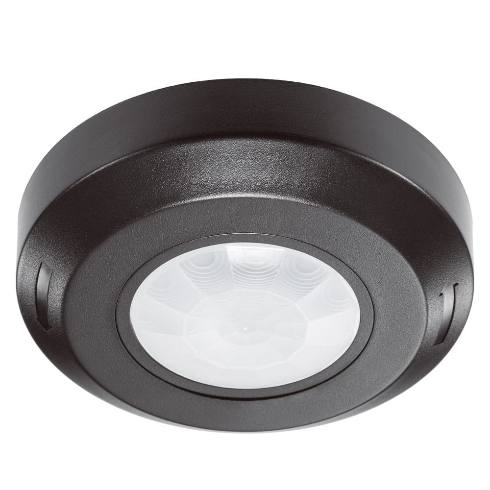 PIR bewegingssensor met schemerschakelaar - 360° - Opbouw - 8 meter bereik - Maximaal 200 Watt - IP20 voor binnen - Zwart afbeelding