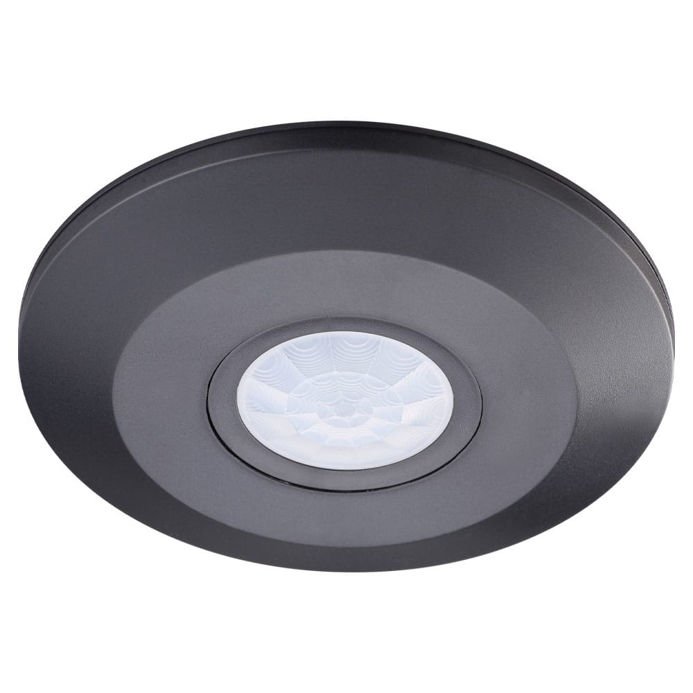 PIR bewegingssensor met schemerschakelaar - 360° - Opbouw - 6 meter bereik - Maximaal 1000 Watt - IP20 voor binnen - Zwart afbeelding