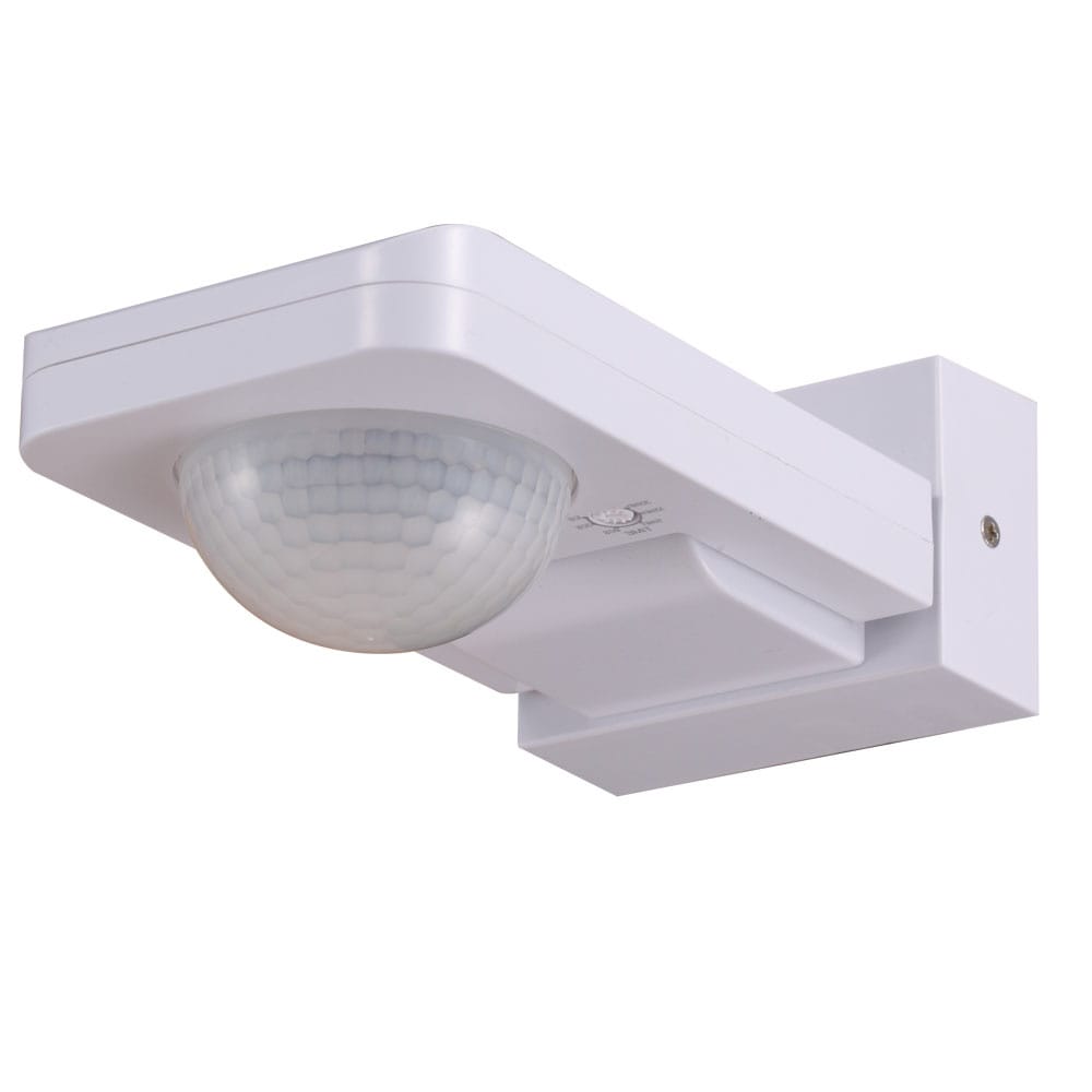 PIR bewegingssensor met schemerschakelaar - 360° - Opbouw - 20 meter bereik - Maximaal 1000 Watt - IP65 waterdicht - Wit afbeelding