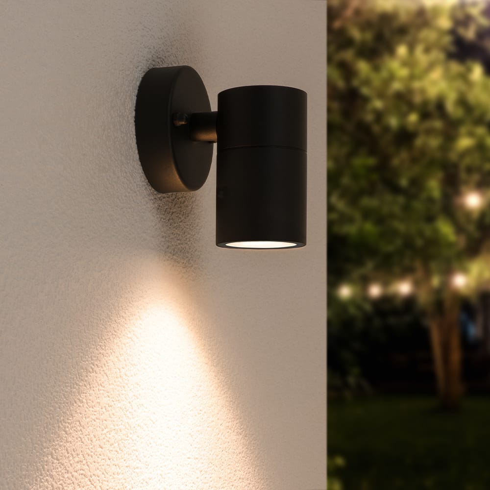 Mason - LED Wandlamp - IP44 Waterdicht - Voor binnen en buiten - GU10 Fitting - Dimbaar - Zwart - Buitenlamp - Downlight - Industriëel afbeelding