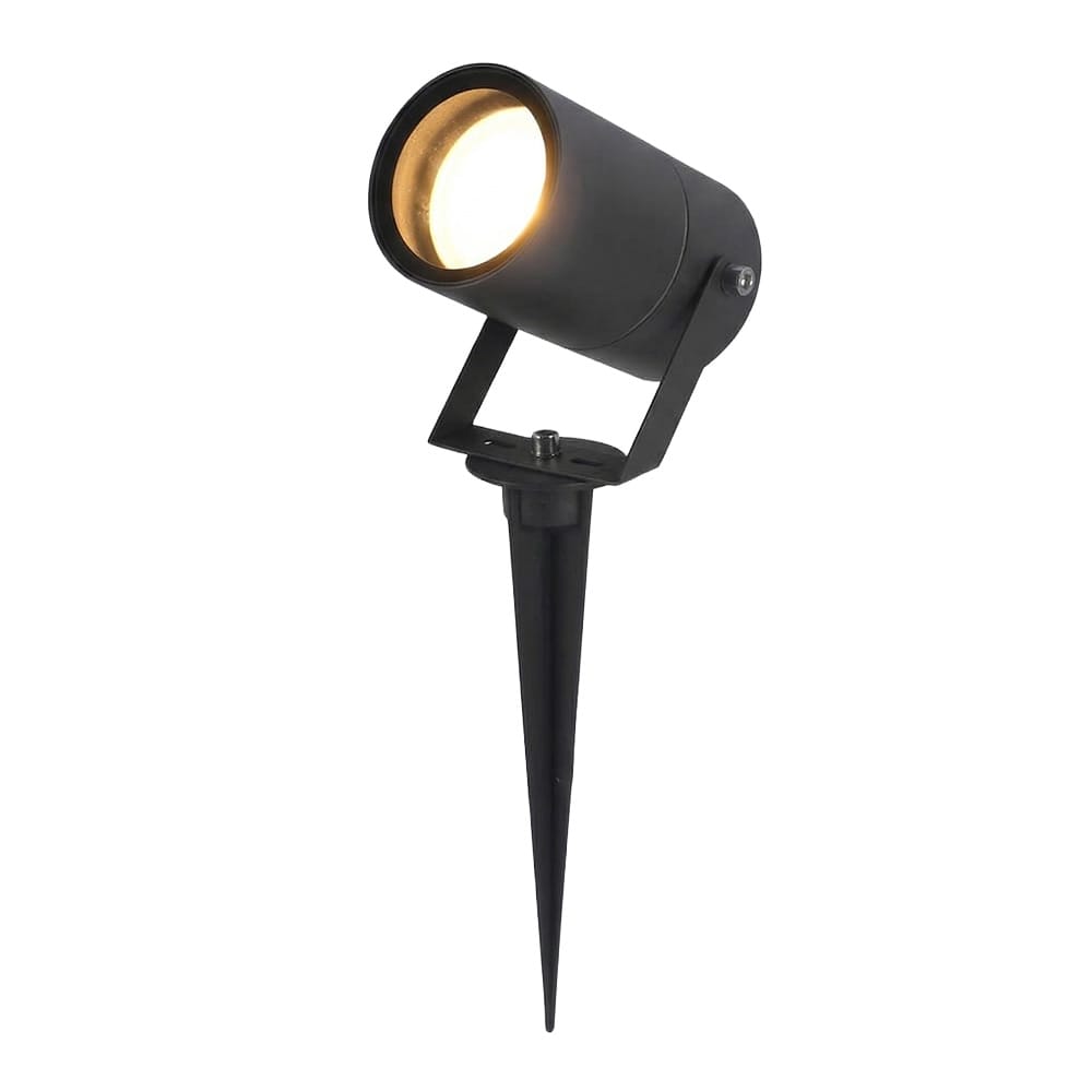 HOFTRONIC™ Spikey dimbare LED prikspot - excl. GU10 - Wandspot - IP65 voor binnen en buiten - Grondspies - Zwart
