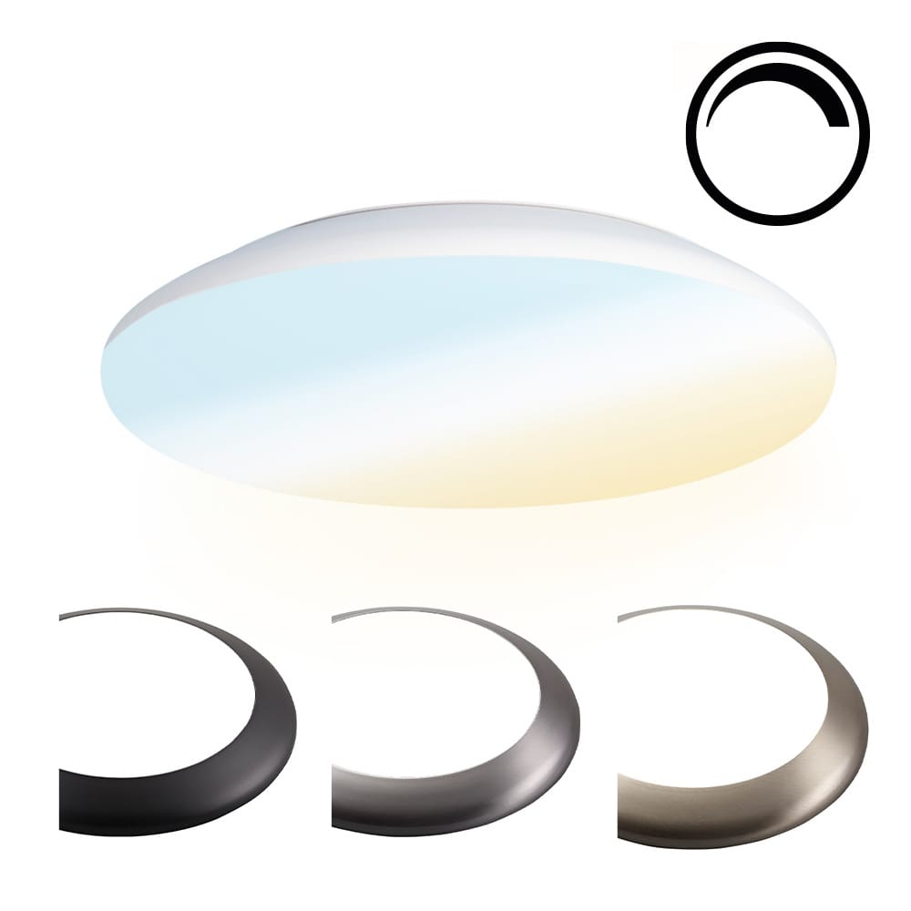 LED Bulkhead - Diameter 30cm - 18 Watt 2100 lumen - CCT Lichtkleur instelbaar - IP65 waterdicht - Vandalismeproof - Dimbaar - Plafonniere - Voor binnen en buiten - RVS afbeelding