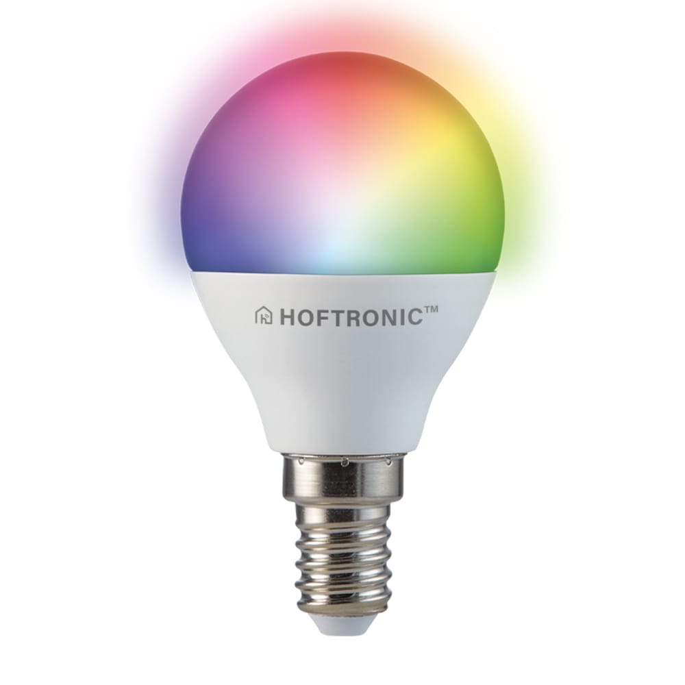 Smart E14 lamp P45 lamp 5,5 Watt 470 lumen RGBWW Wifi Bluetooth Bestuurbaar via app Google Home, Amazon Alexa en Siri Smart lamp