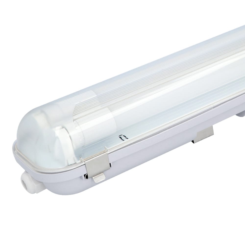 LED TL armatuur 60cm dubbel - T8 (G13) - 18 Watt 2340 lumen (130lm/W) - 3000K warm wit (830) - Koppelbaar - Flikkervrij - IP65 Waterdicht - LED TL Lamp afbeelding 1