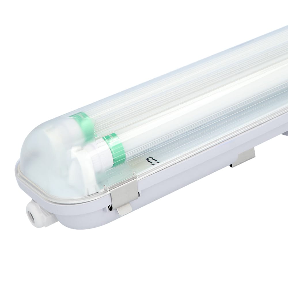 LED TL armatuur 60cm dubbel - T8 (G13) - 18 Watt 2880 lumen (160lm/W) - 4000K neutraal wit (840) - Koppelbaar - Flikkervrij - IP65 Waterdicht - LED TL Lamp afbeelding