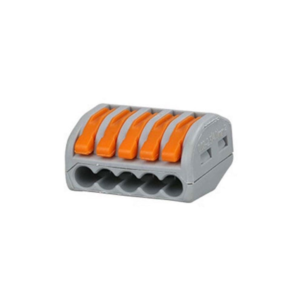 Set van 50 WAGO Verbindingsklemmen - 5 voudig - Lasklem met hendels - Geschikt voor 2,5mm² kabel - Universeel afbeelding