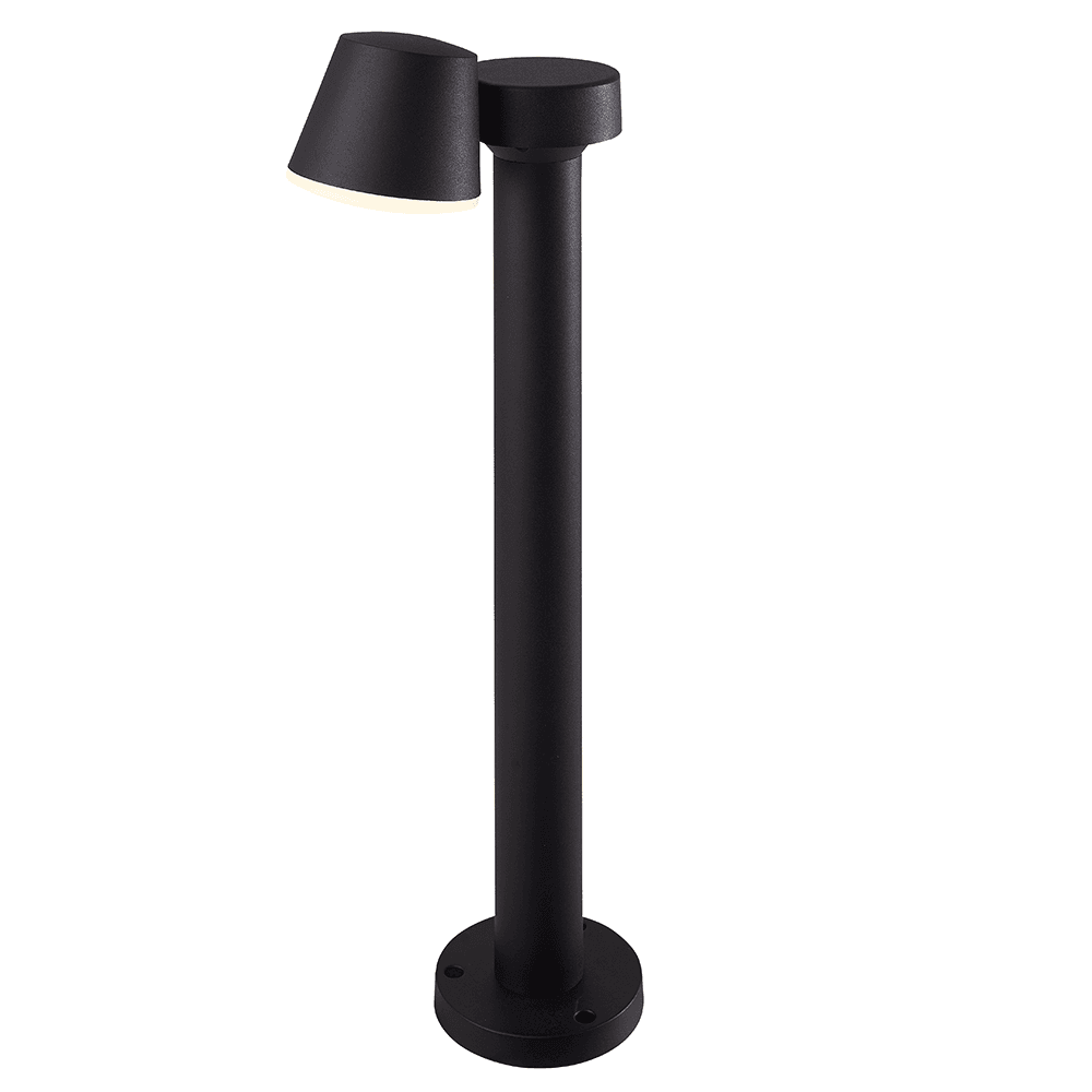 Memphis LED sokkellamp - 50cm - 6 Watt 300 lumen - Kantelbaar - IP54 waterdicht - 3000K warm wit - Buitenlamp - Padverlichting - Zwart afbeelding