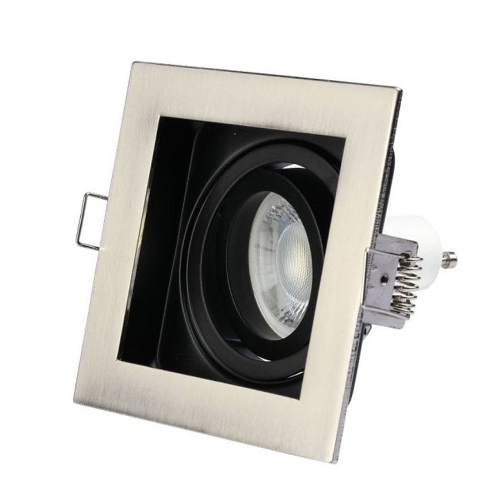 Durham LED inbouwspot GU10 RVS Vierkant